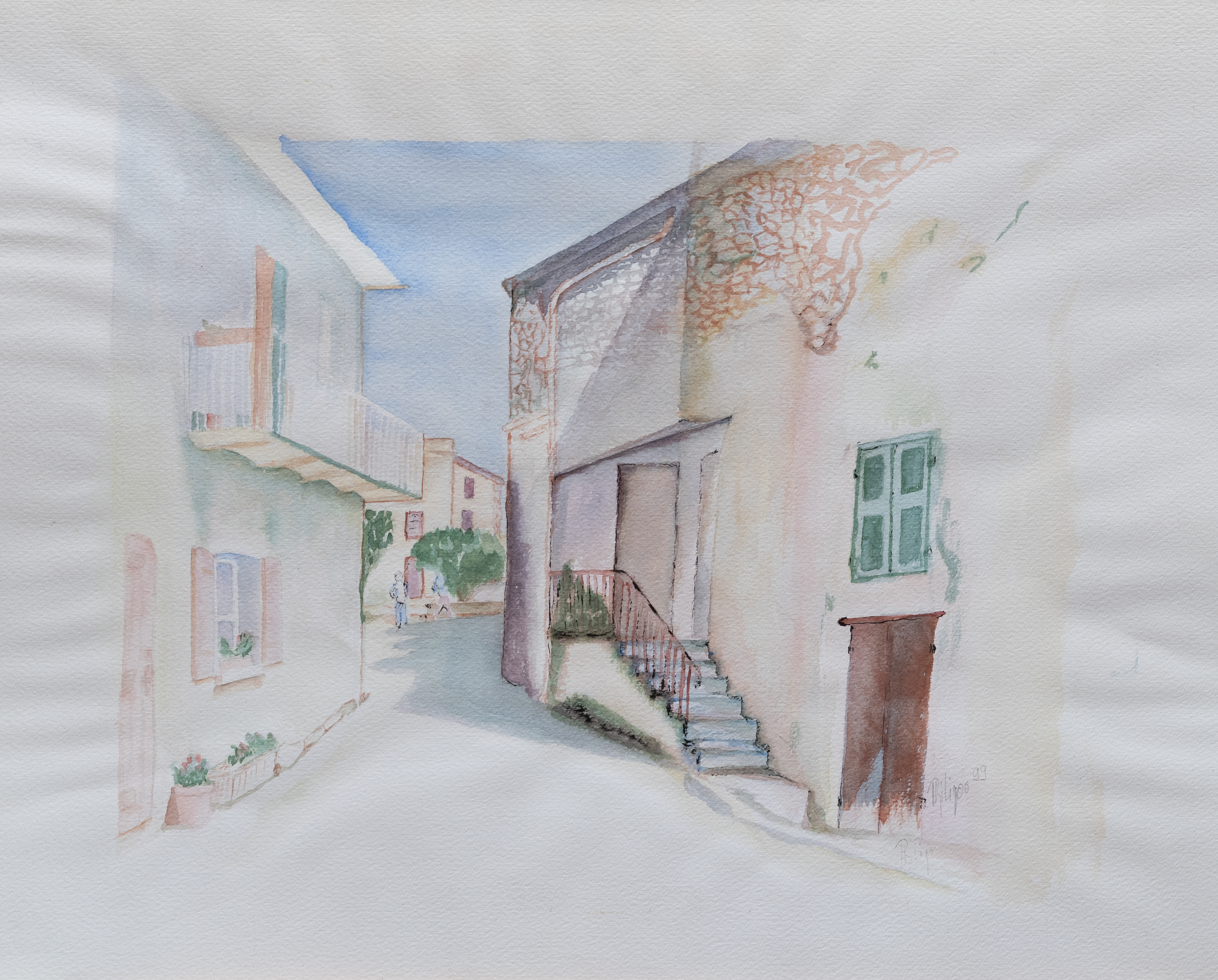 Gasse in Italien mit Treppe