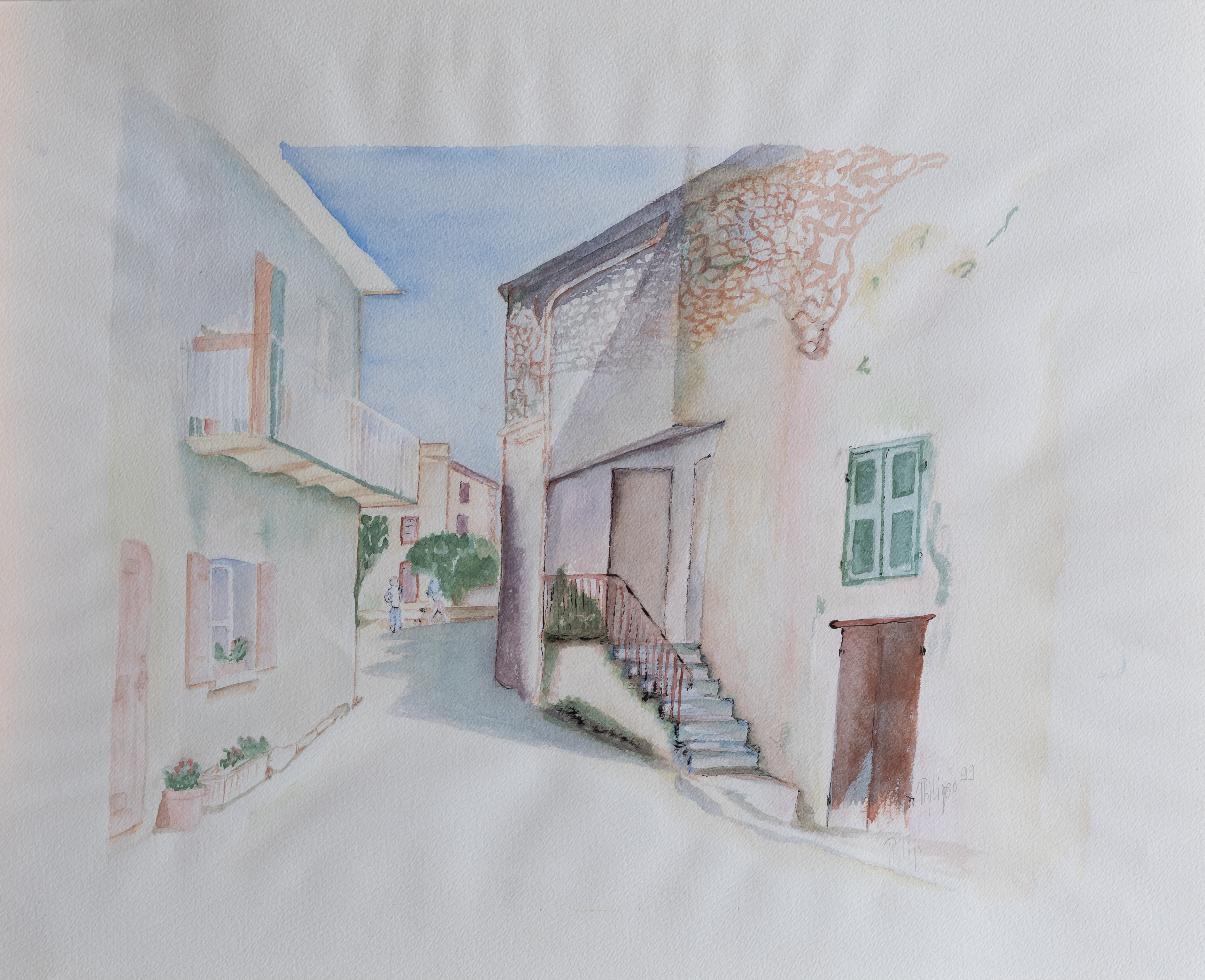 Gasse in Italien mit Treppe