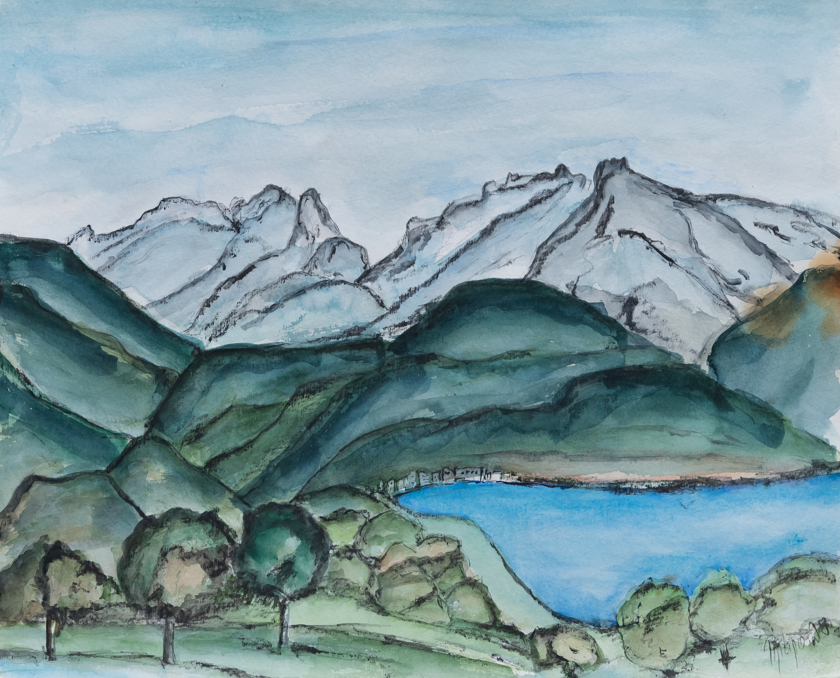 Berglandschaft mit See