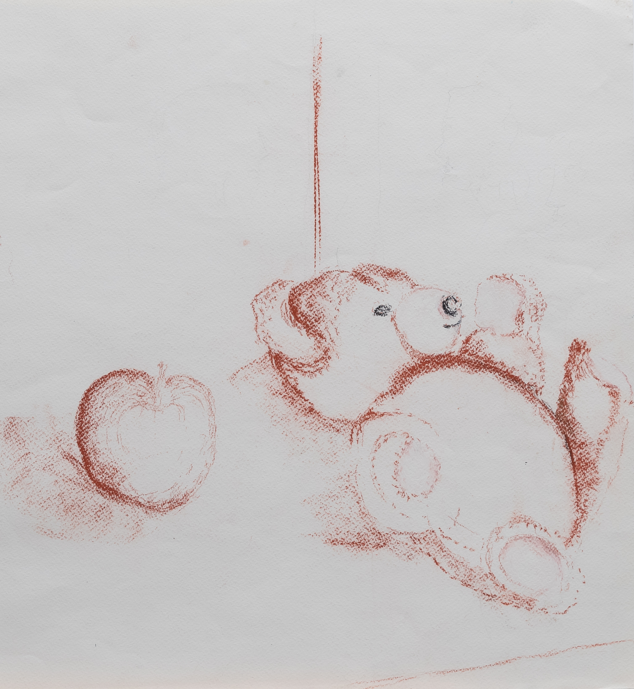 Teddy mit Apfel