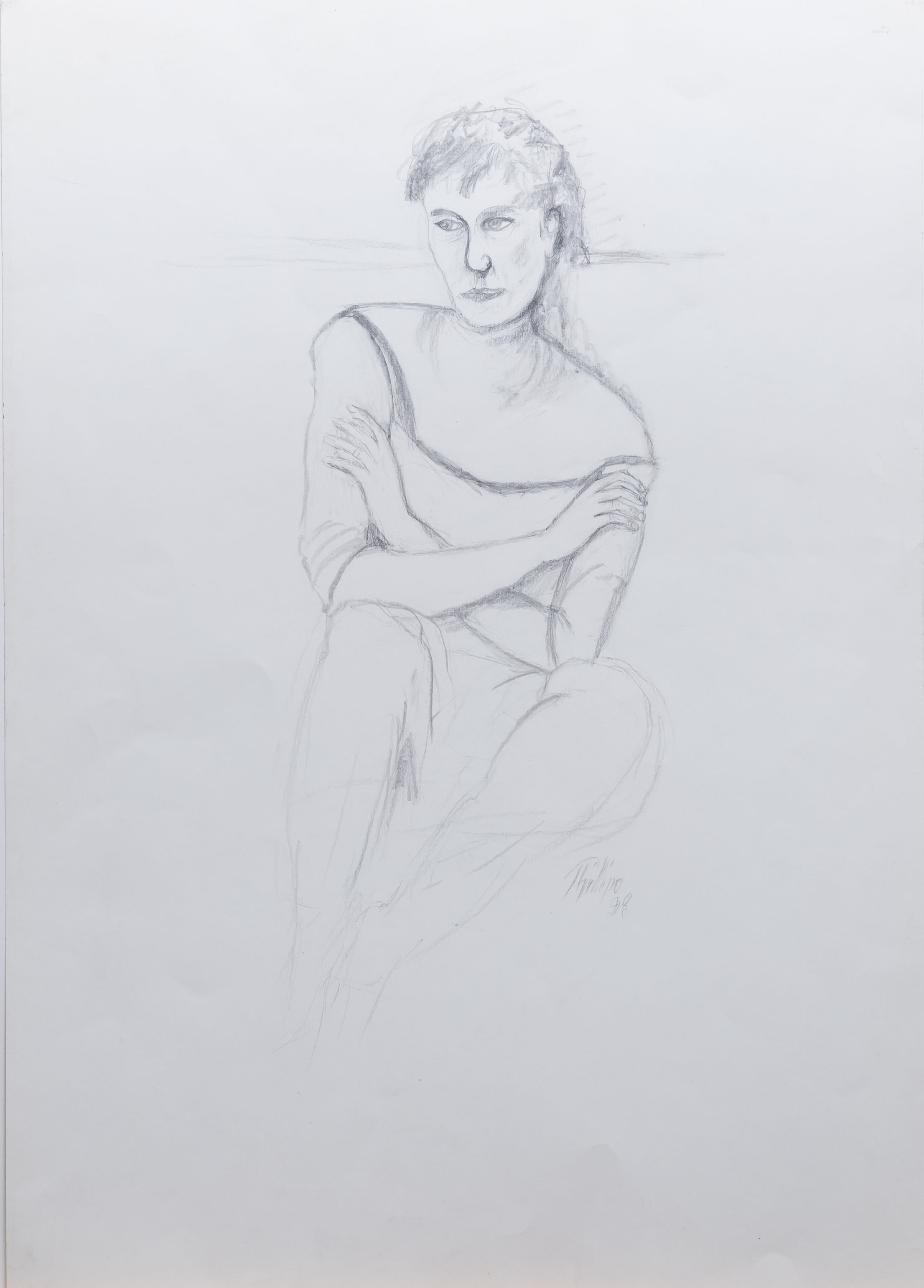 Frau alleine